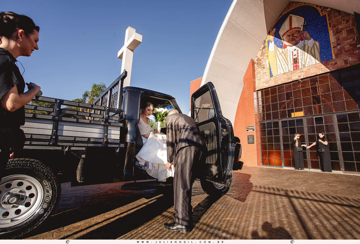 Cerimônia casamento Sandineli Bini Elvis Platini Paróquia São João Paulo II Ponta Grossa Fotógrafo Juliano Gil Irati Paraná