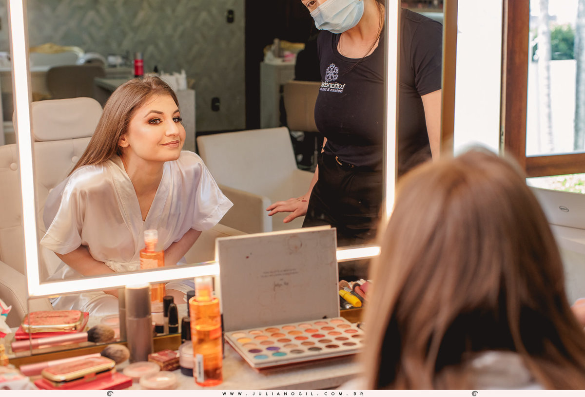 Making of Noiva Sandineli Bini Espaço Tatiane Belo Ponta Grossa Fotógrafo Juliano Gil Irati Paraná