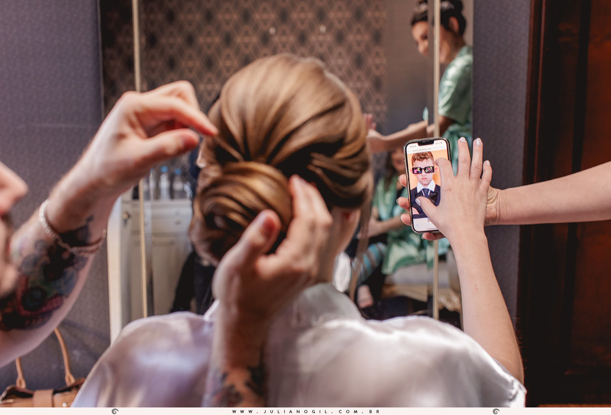 Making of Noiva Sandineli Bini Espaço Tatiane Belo Ponta Grossa Fotógrafo Juliano Gil Irati Paraná