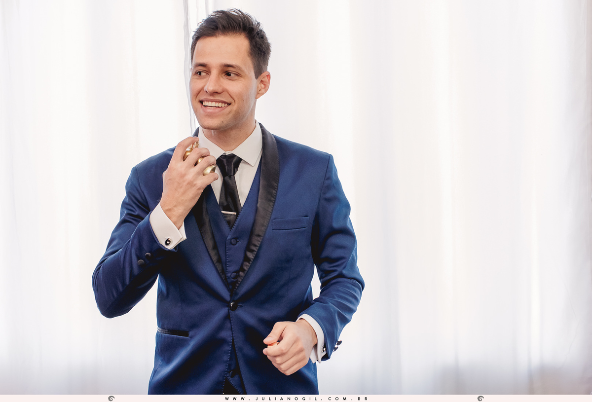 Making of Noivo casamento Sandineli Bini Elvis Platini Ponta Grossa Fotógrafo Juliano Gil Irati Paraná