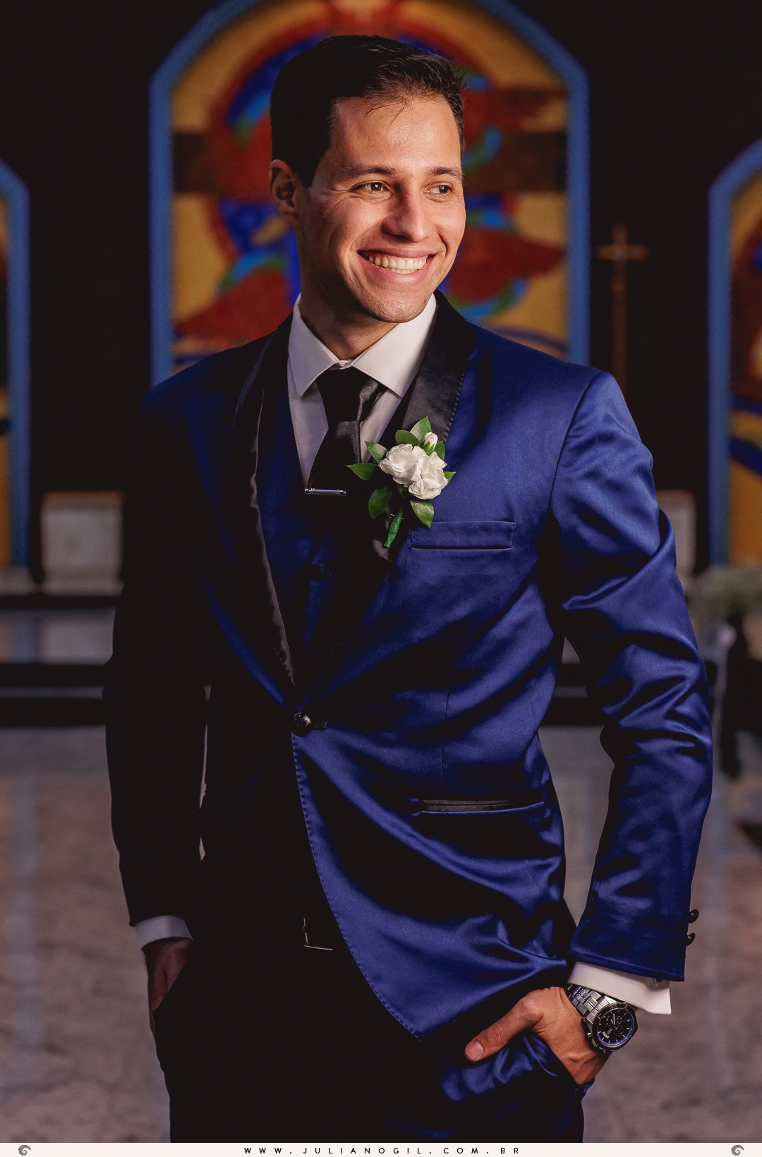 Cerimônia casamento Sandineli Bini Elvis Platini Paróquia São João Paulo II Ponta Grossa Fotógrafo Juliano Gil Irati Paraná