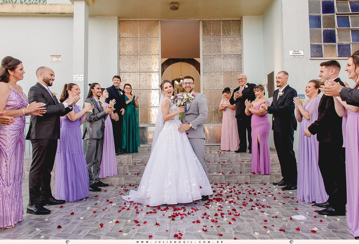 Cerimônia de casamento Noiva Francieli Roik Noivo Anderson Ferreira de Lima fotógrafo Juliano Gil Irati Paraná Casamento Aline Xavier Aline Gabrielle Zerbinatti Igreja Imaculado Coração de Maria Rancho Vó Tereza Hotel Monte Libano