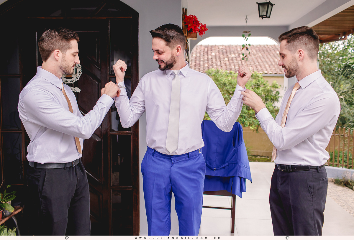 Making of Noivo Luiz Fernando Grabowski Paróquia São Pedro Apóstolo Salão de Festa Capela Nossa Senhora Aparecida Fotógrafo Juliano Gil Mallet Paraná Irati Casamento