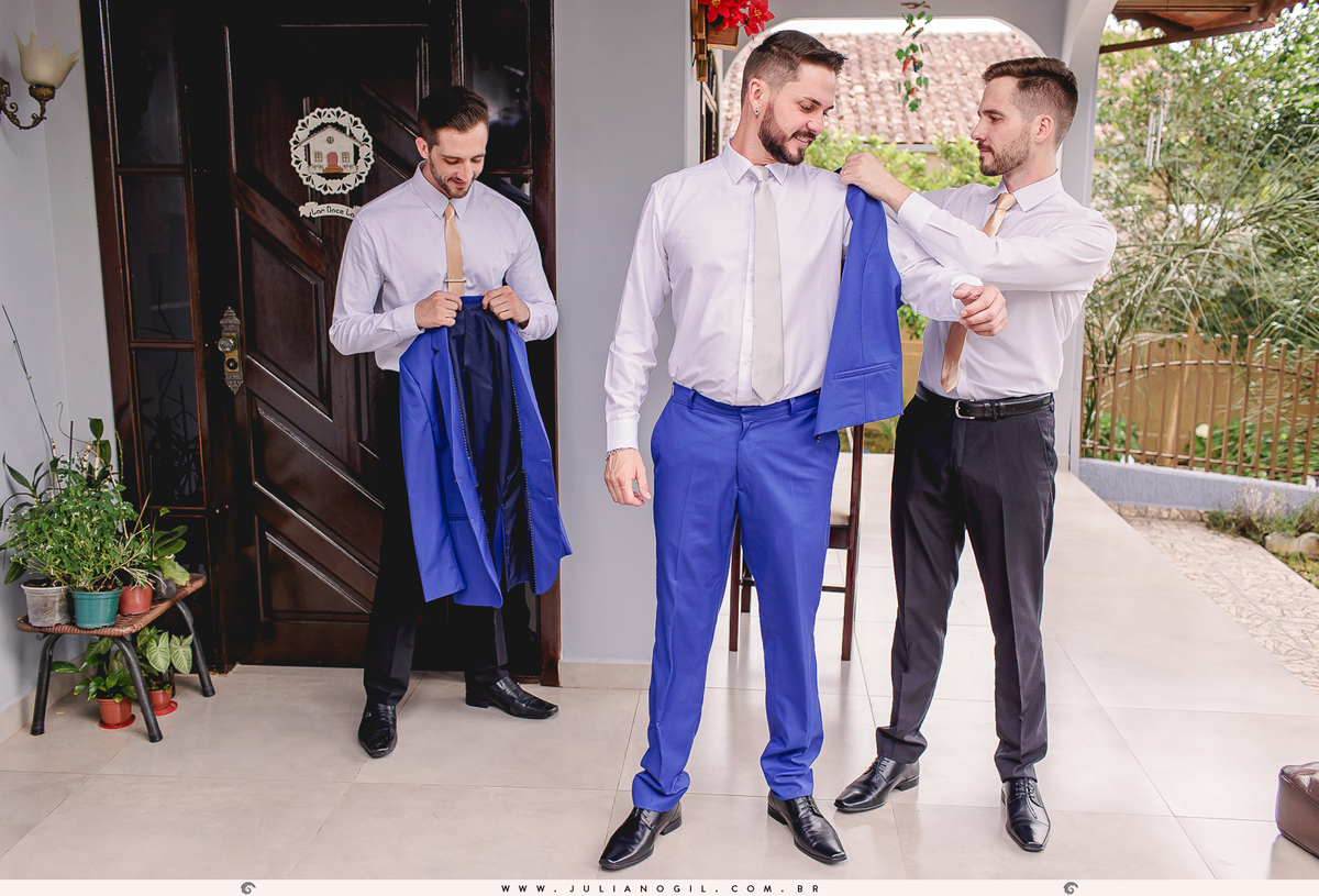 Making of Noivo Luiz Fernando Grabowski Paróquia São Pedro Apóstolo Salão de Festa Capela Nossa Senhora Aparecida Fotógrafo Juliano Gil Mallet Paraná Irati Casamento