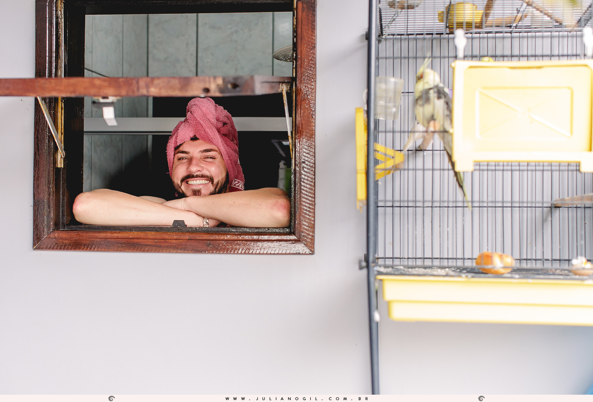 Making of Noivo Luiz Fernando Grabowski Paróquia São Pedro Apóstolo Salão de Festa Capela Nossa Senhora Aparecida Fotógrafo Juliano Gil Mallet Paraná Irati Casamento