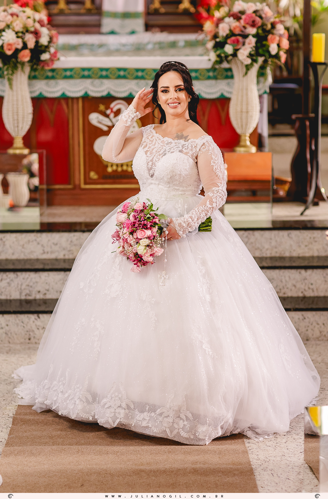 Casamento Noiva Ana Claudia dos Santos Noivo Luiz Fernando Grabowski Paróquia São Pedro Apóstolo Salão de Festa Capela Nossa Senhora Aparecida Fotógrafo Juliano Gil Mallet Paraná Irati Casamento