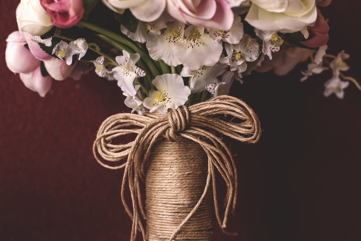 Buquê da noiva com laço