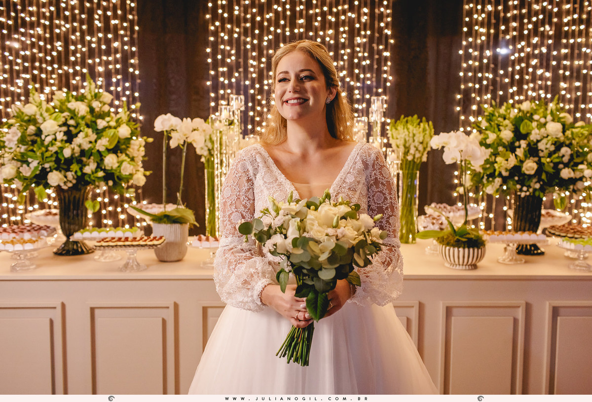 recepção casamento Luiza Gaspar e Luís Felipe Carraro fotógrafo Juliano Gil igreja perpétuo socorro irati paraná ivaí ponta grossa curitiba barbearia 21 de maio salão da renata maquiadora vanessa novinski noiva noivo canto verde cerimonial mr john
