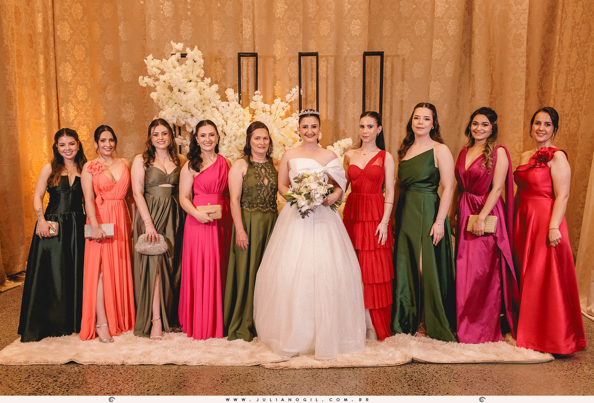 noiva adriele e suas madrinhas