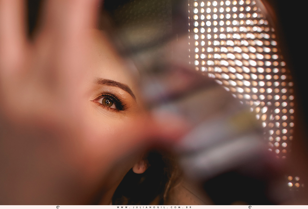 olhos da noiva em foco 