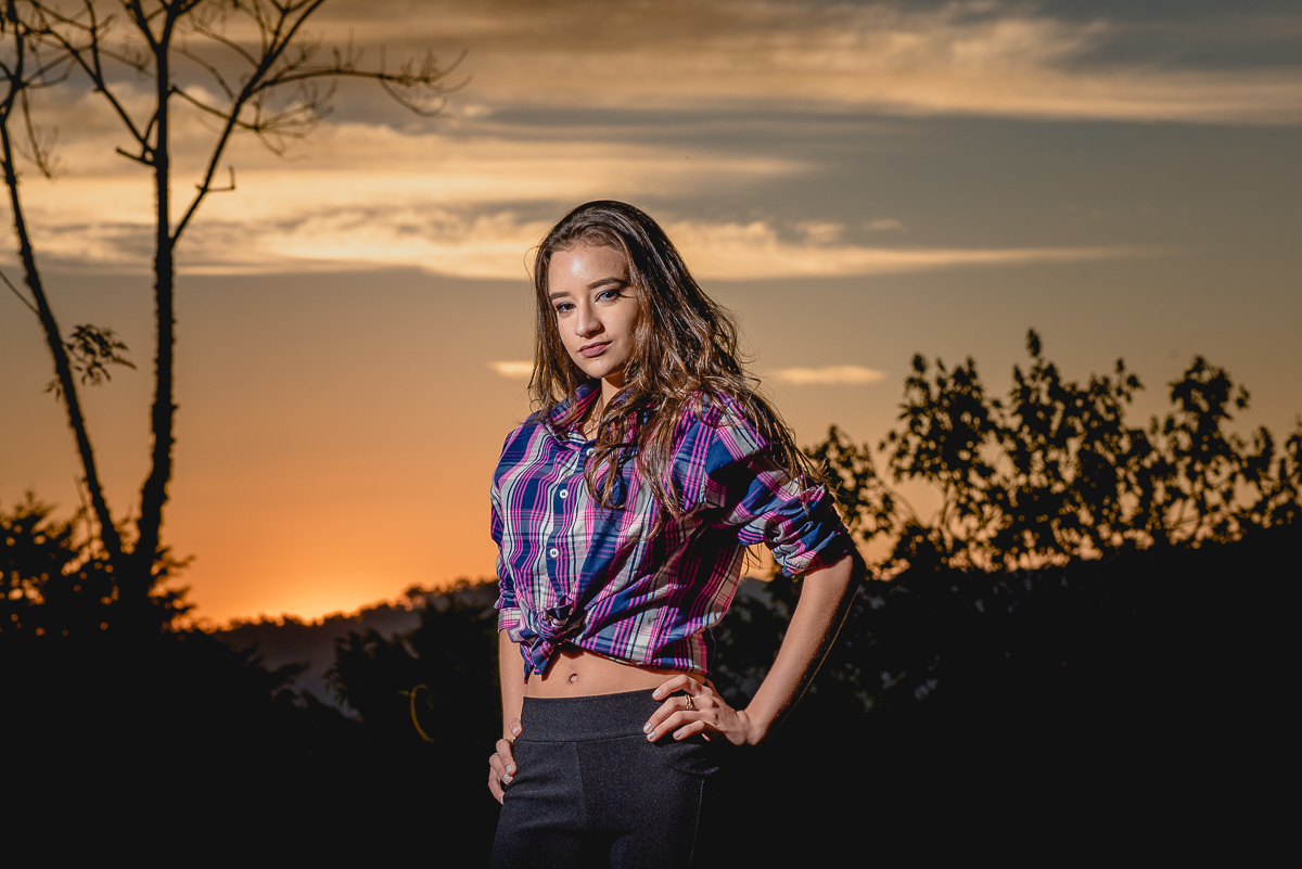 no melhor estilo country no por do sol em Campos do Jordão