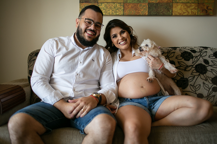 familia feliz cachorro filho filha