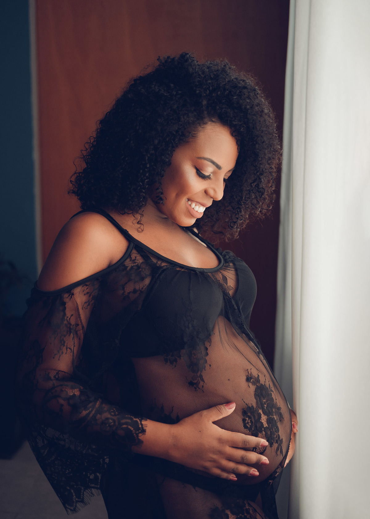 ensaio de gestante em estudio de fotografia