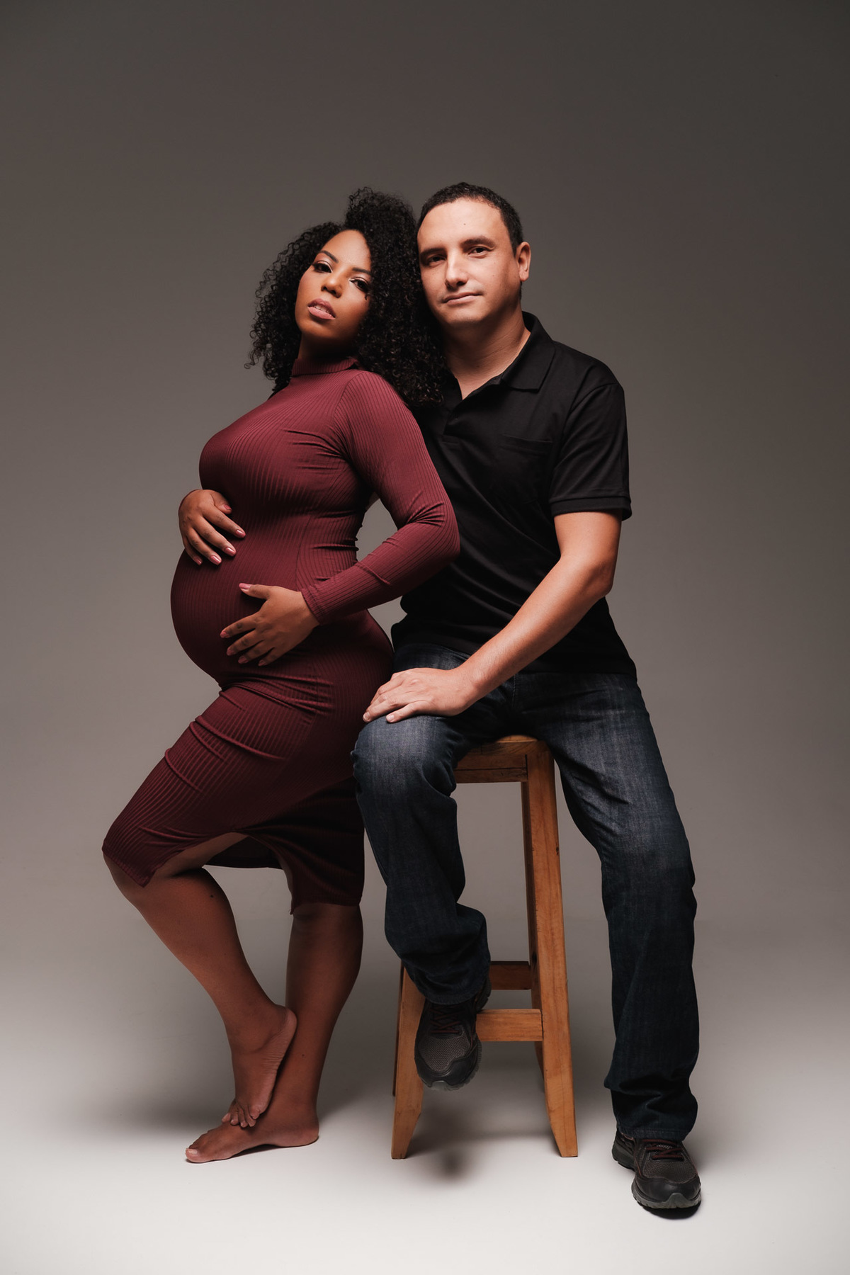 foto de gestante com vestido 