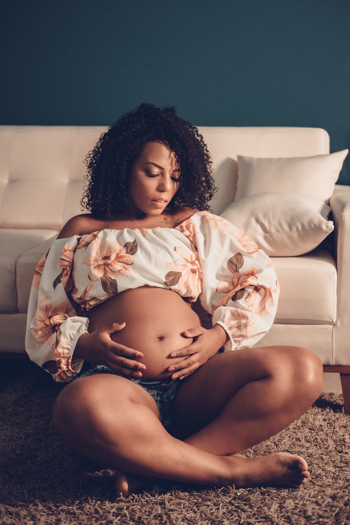 foto de gestante em presidente prudente em estudio
