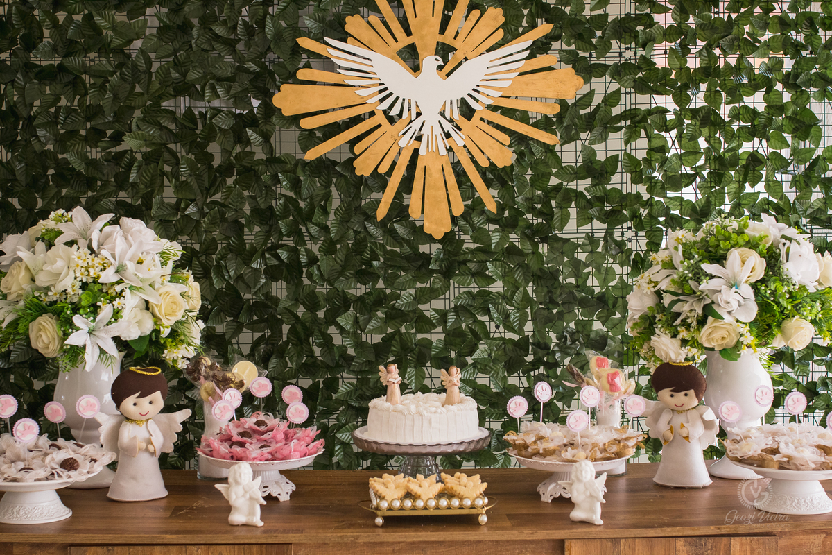 Mesa de batizado decoração