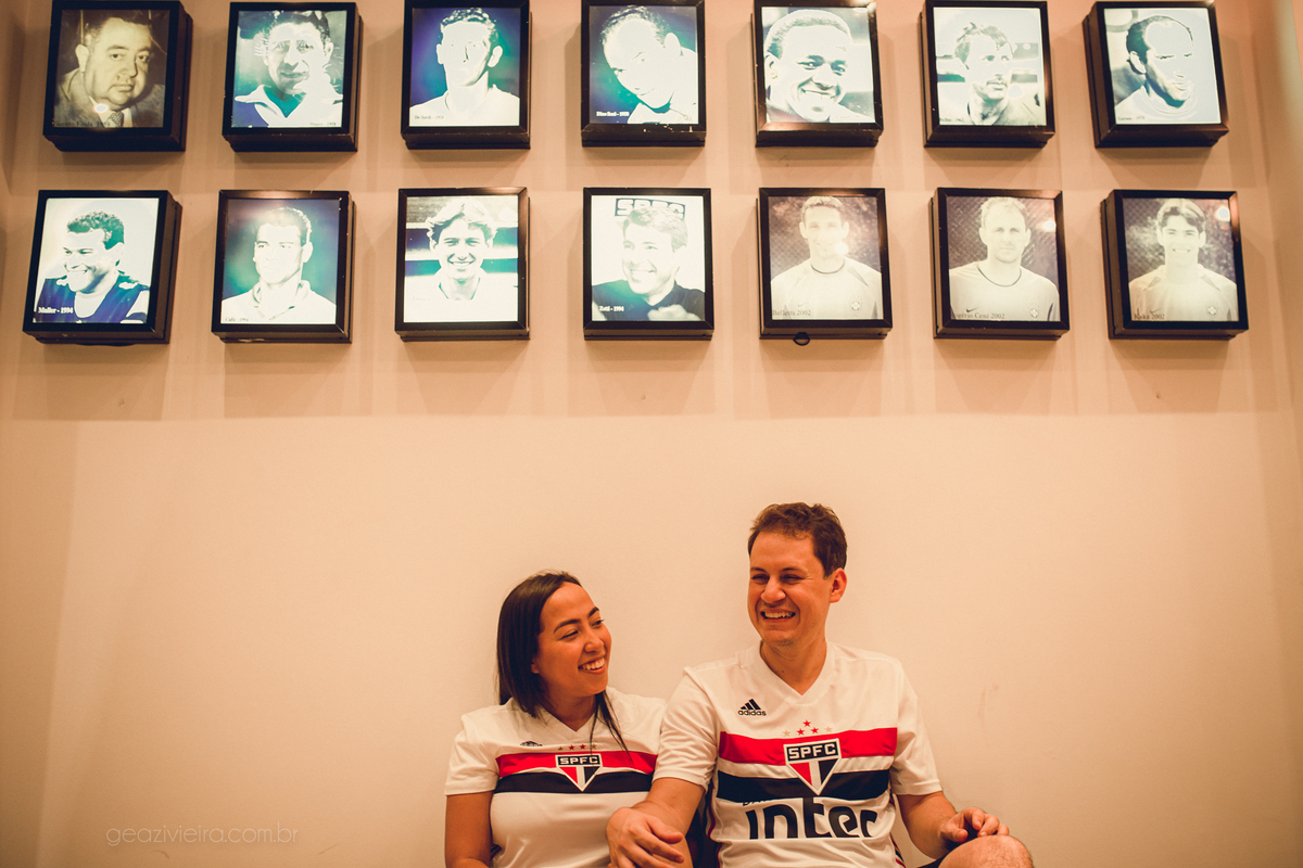 Ensaio de casal no estadio