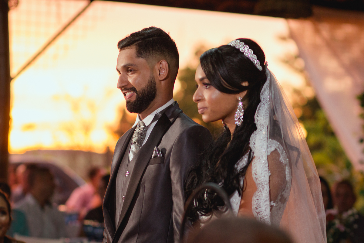 casamento com por do sol ao fundo