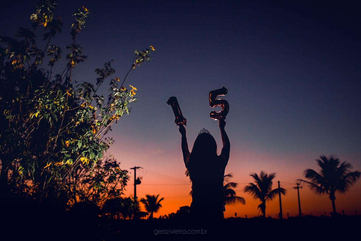 15 anos debutante por do sol registrado pelo fotógrafo de 15 anos Geazi Vieira