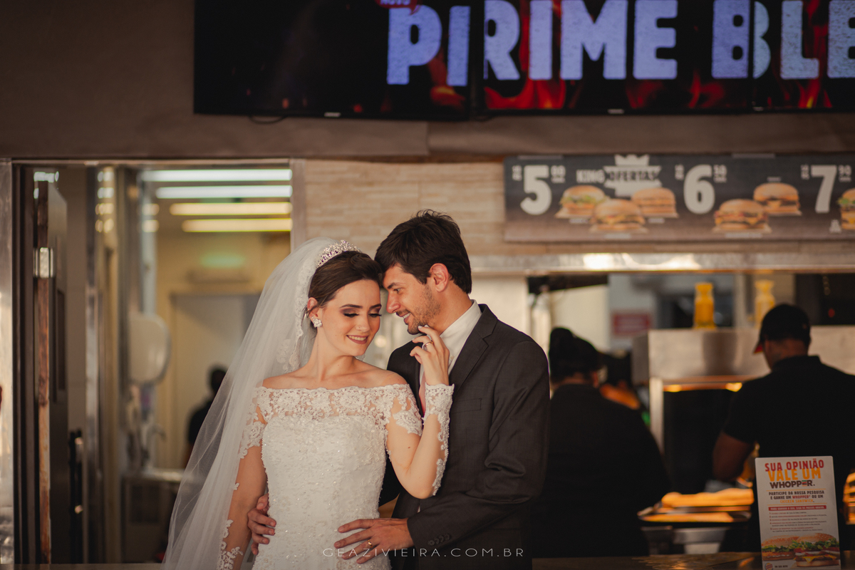 Ensaio de casal no burguer king