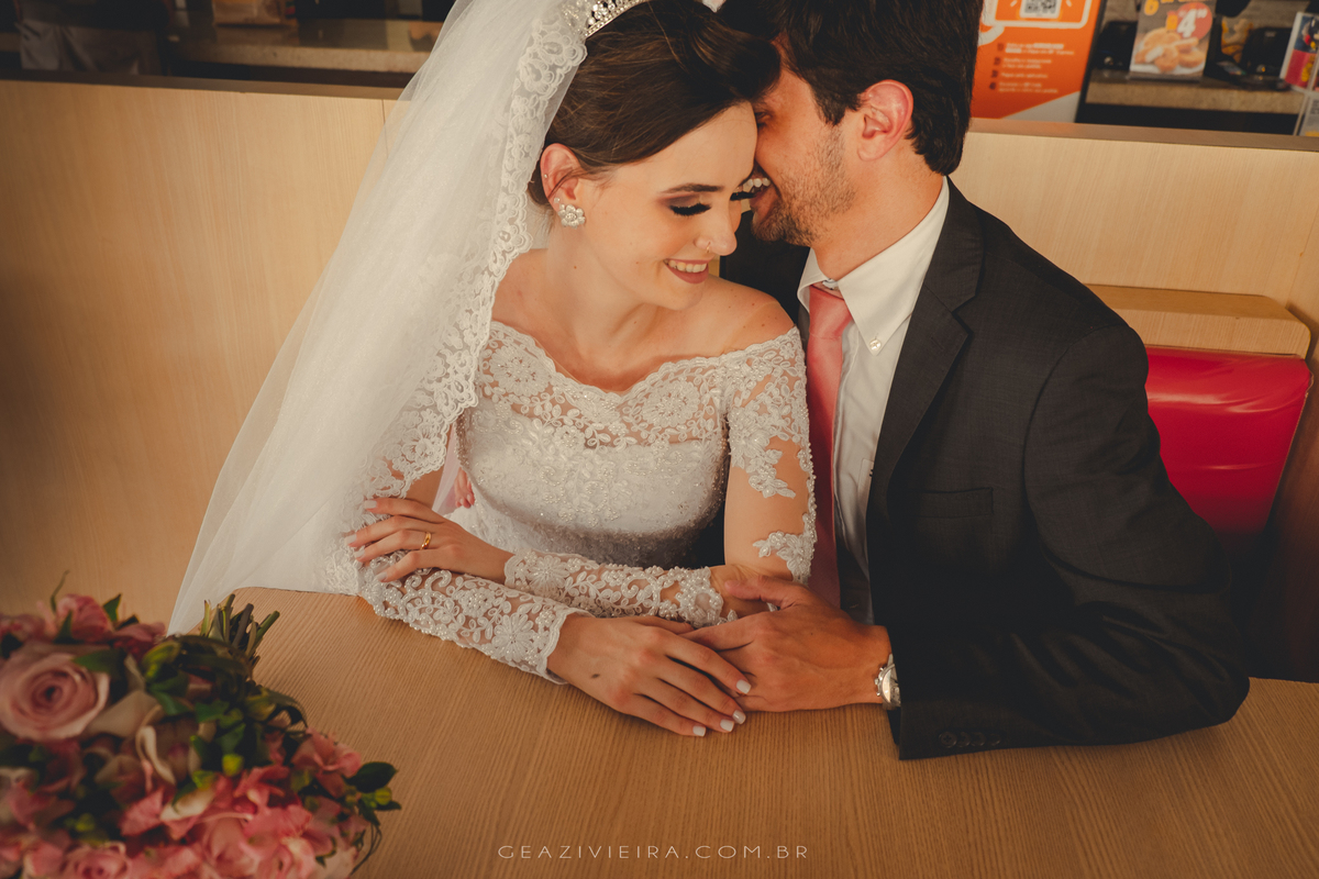 Ensaio de casal no burguer king
