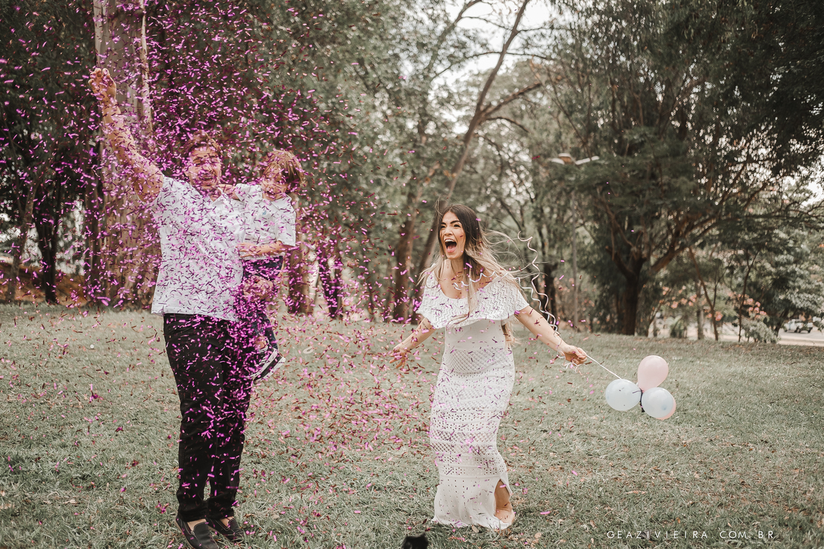cha revelação emocionante ao ar livre 