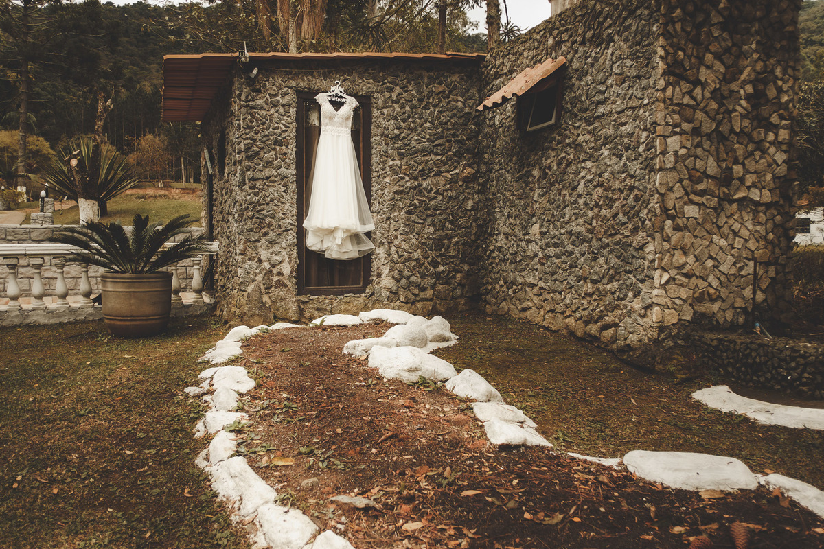 Vestido de noiva para campo