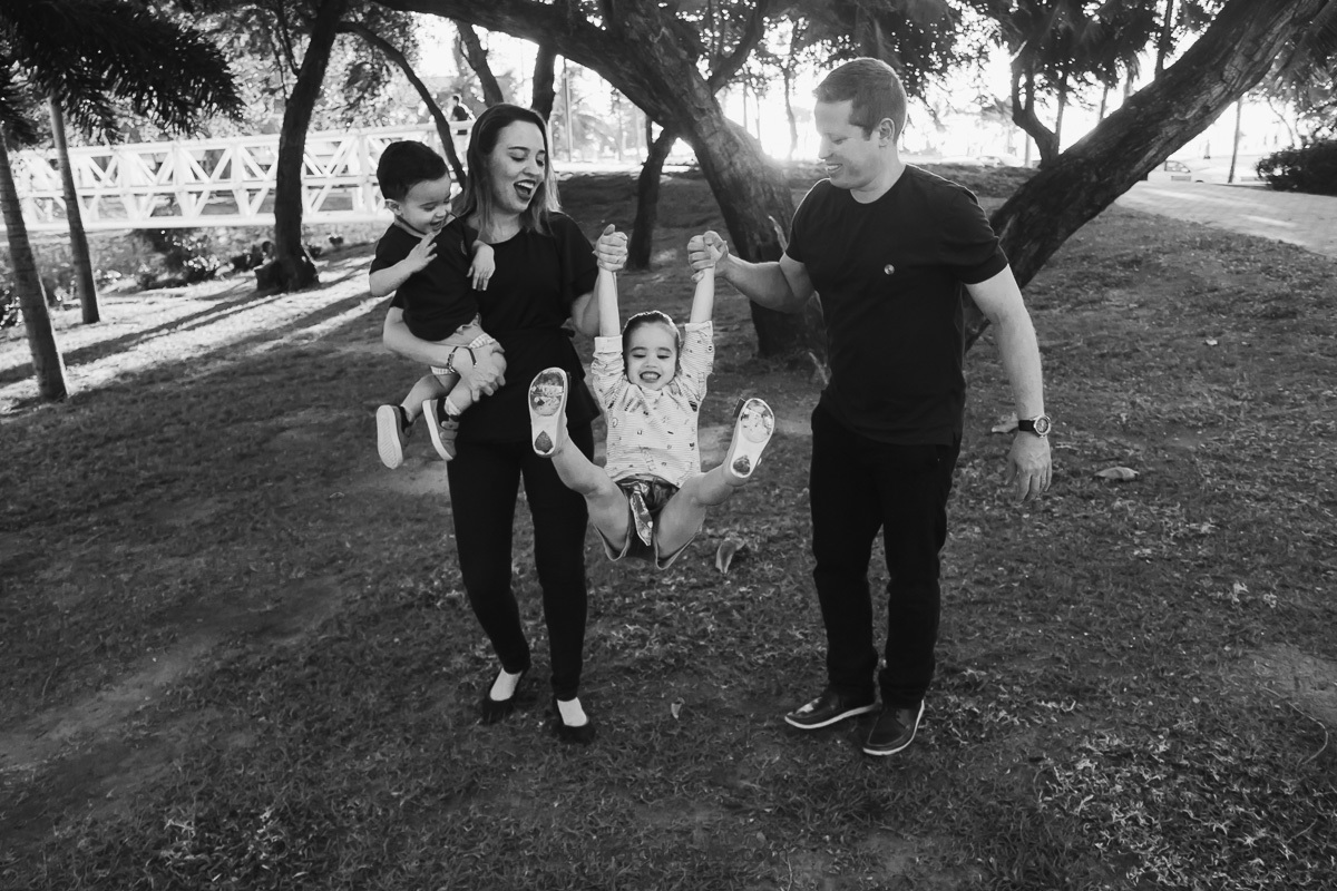 Foto de família em preto e branco