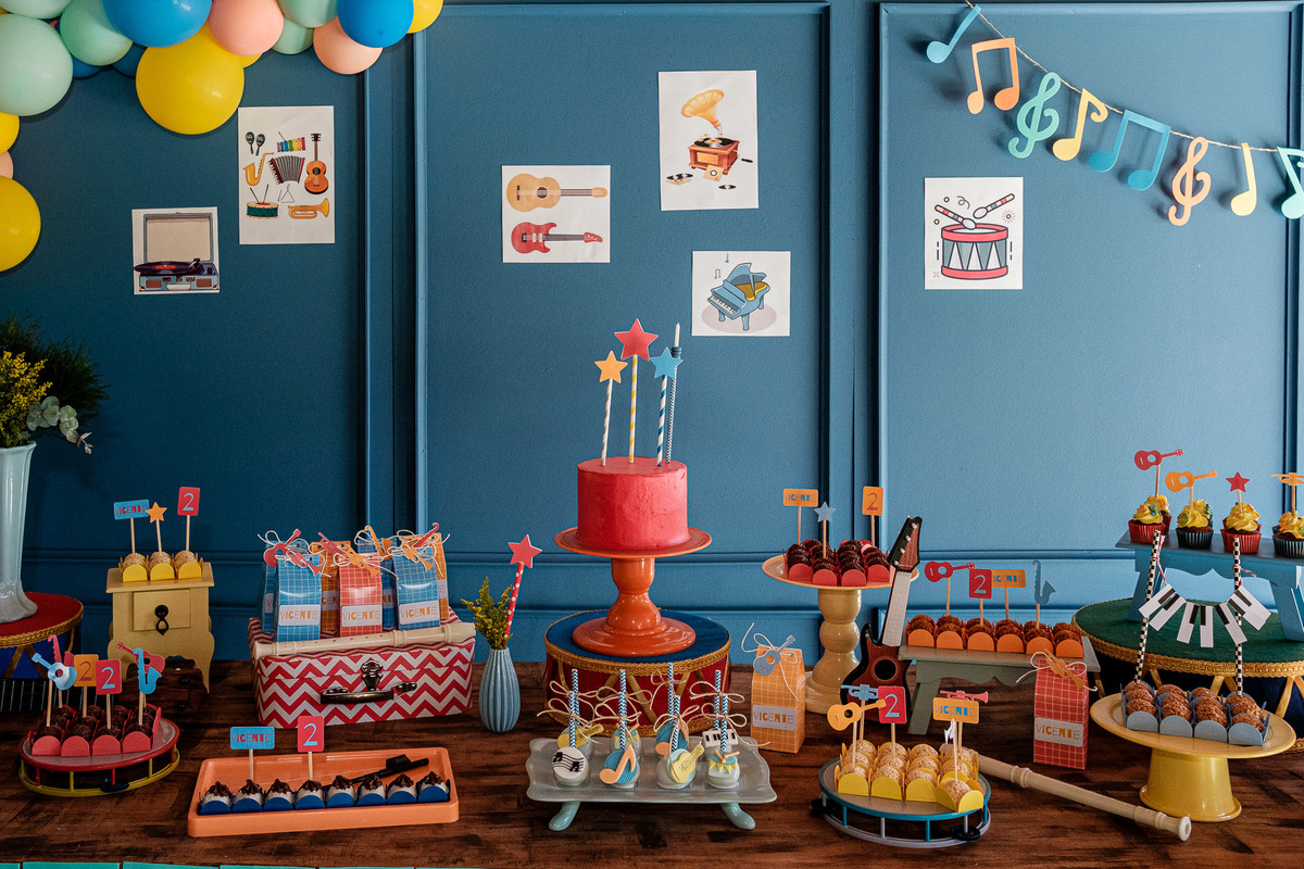 mesa bolo decoração de aniversario infantil