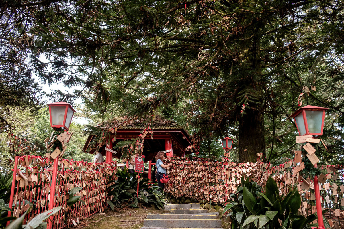 mãe faz pedido na aldeia do papai noel