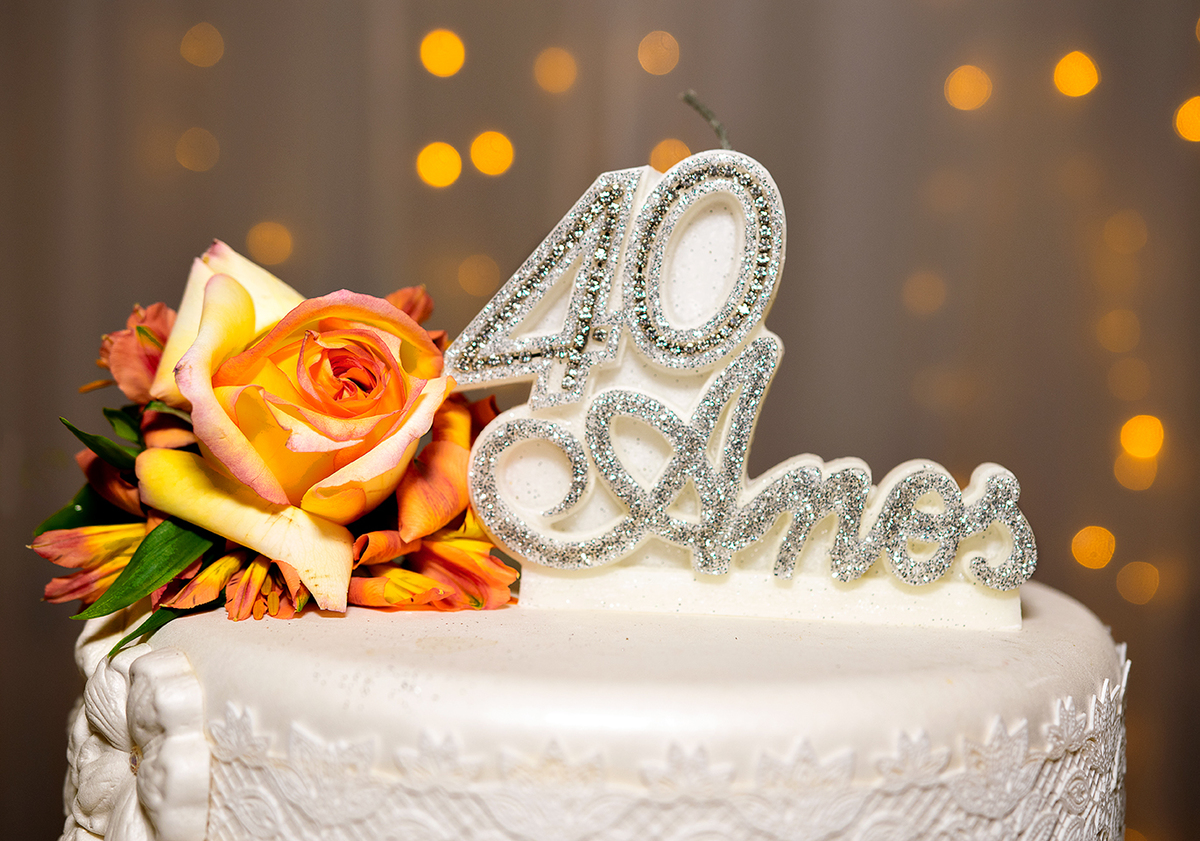 fazendo 40 anos de idade