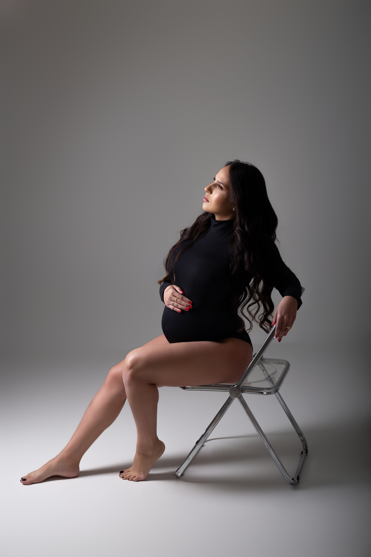fotografia de gestante editorial, clean em Maringa PR 