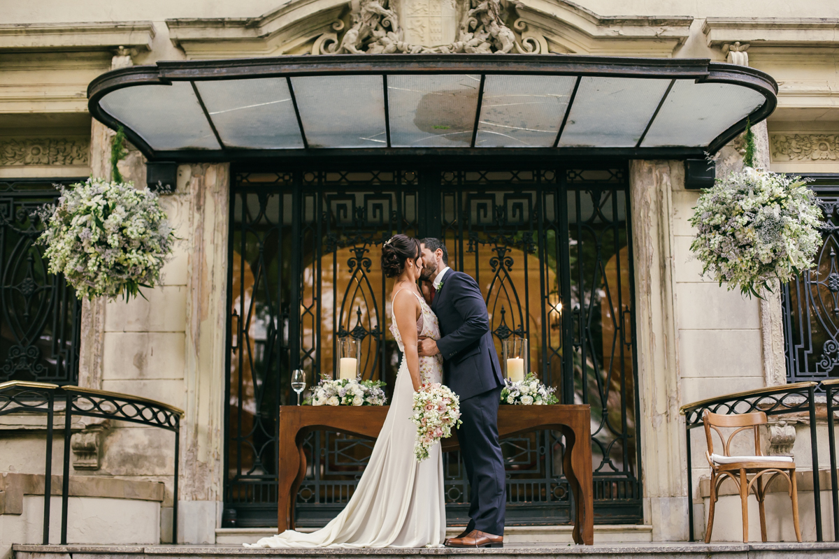 Casamento Iate Clube São Paulo Beijo dos Recêm Casados