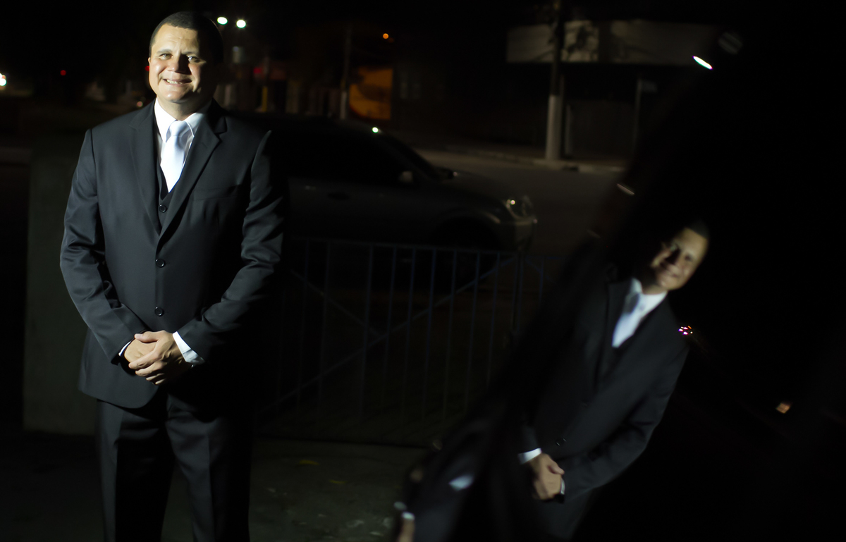 foto criativa do noivo