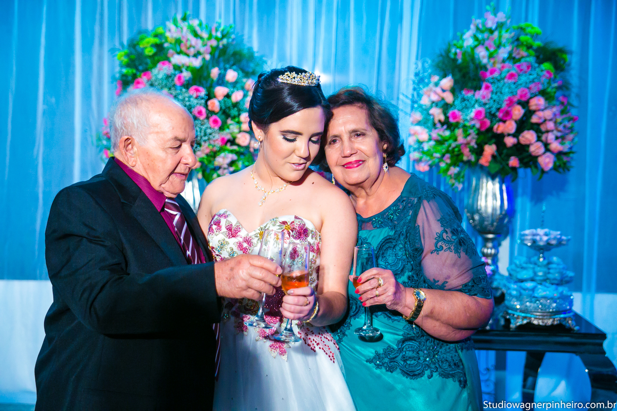 fotografia com os avós 15 anos em Belém 