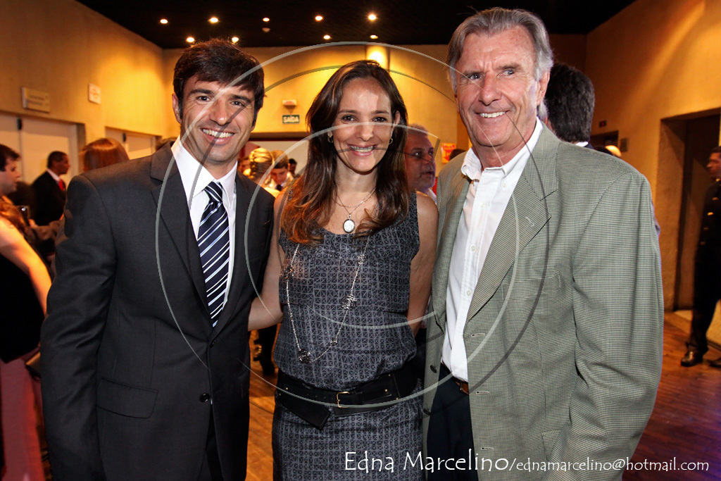 Christian Fittipaldi, esposa Cristiane e pai Wilson Fittipaldi Jr