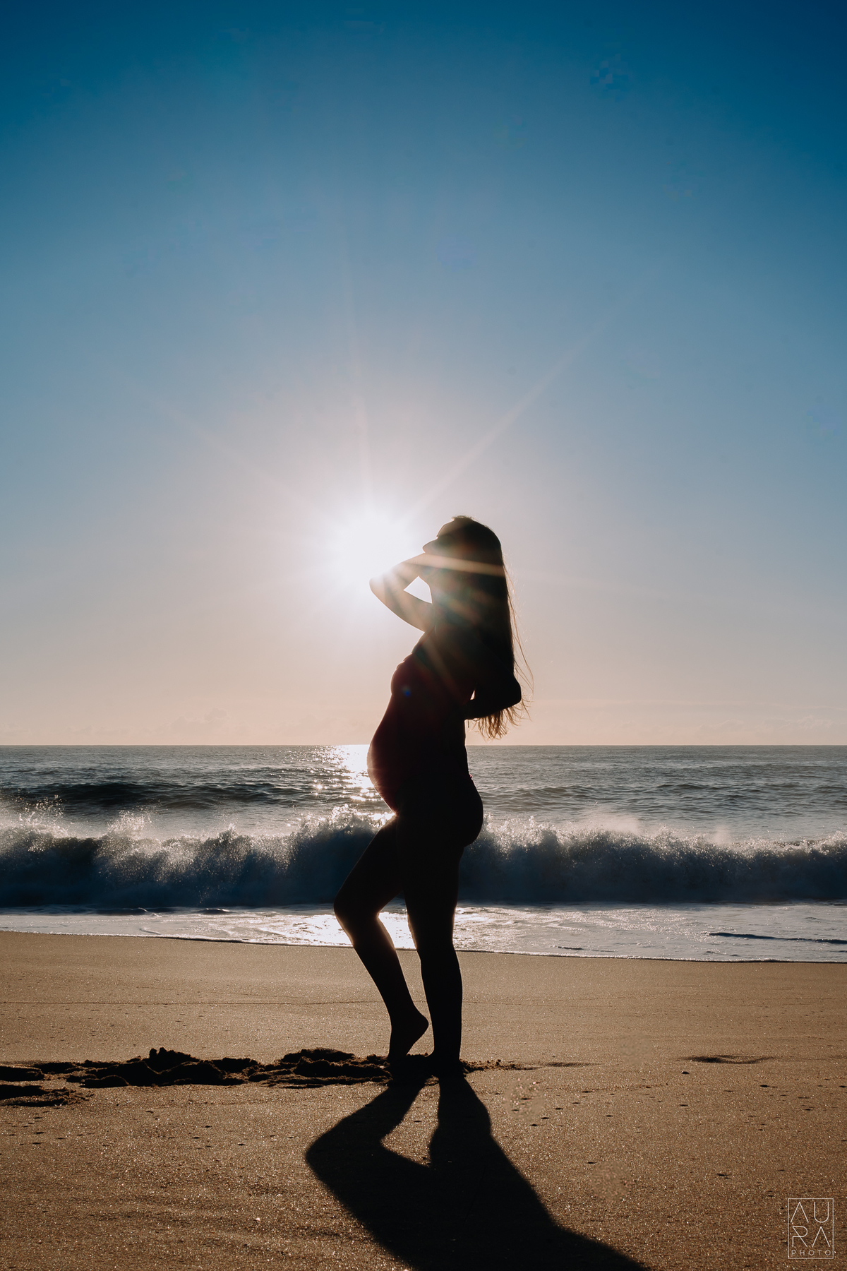 ensaio de gestante, fotografia de gestante na praia, fotografia aura photo, aura photo, fotografo de gestante.