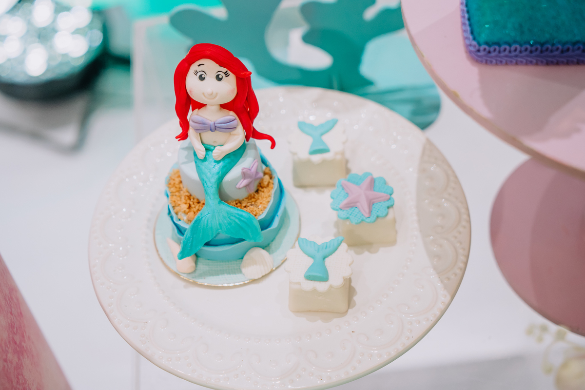 festa infantil, decoração pequena sereia, fotografia de aniversario, fotografos aura photo, aura photo, fotografia infantil em santa catarina.