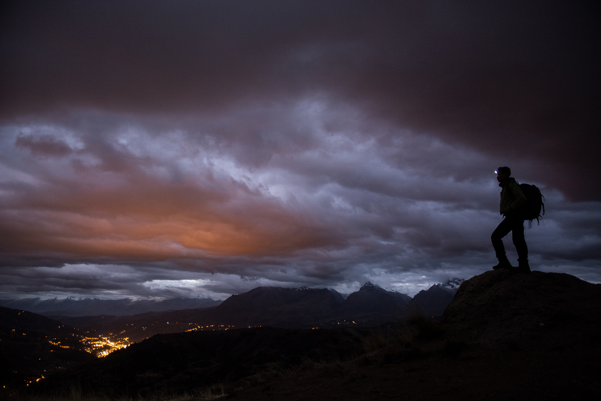 Região da Laguna Wilcacocha, na Cordillera Negra, em Huaraz, Peru Um excelente mirante para a Cordillera Blanca.
