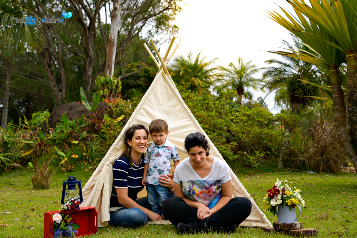 João, mamãe e tia Rô.