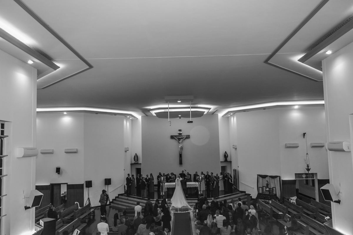 vista aérea do altar da igreja
