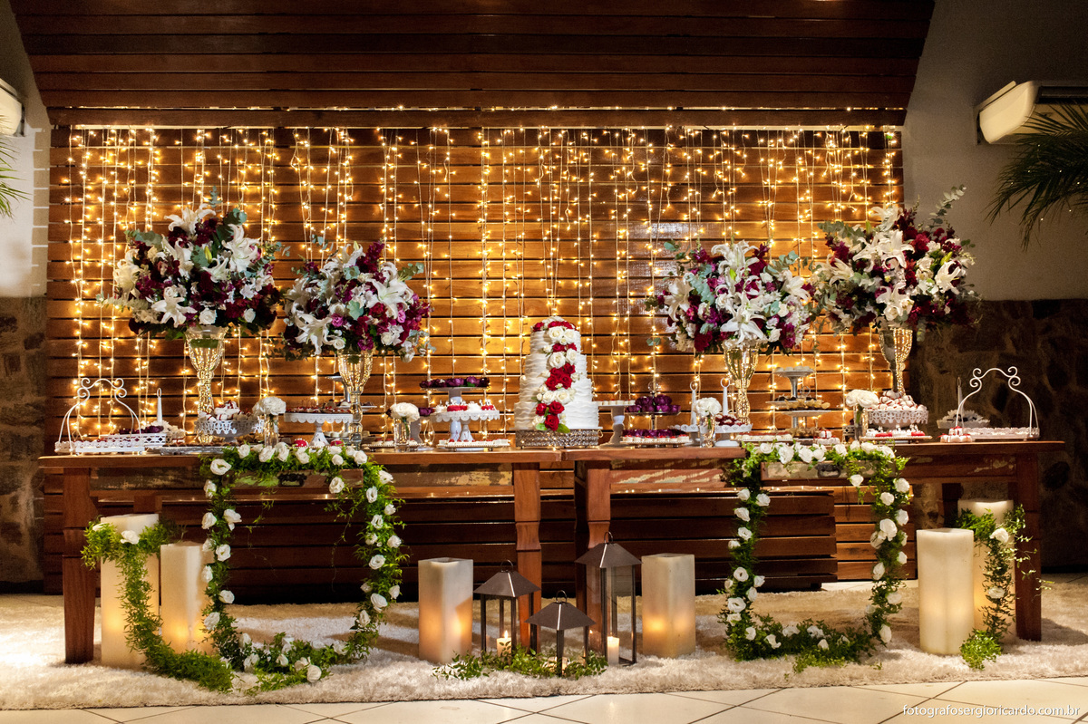Decoração de casamento na casa de festas sitio do leo na freguesia jacarepagua