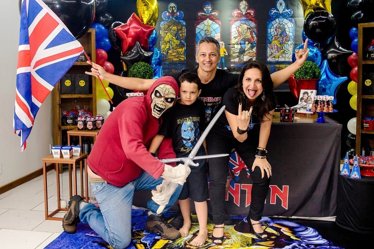 photography party kids theme iron maiden the trooper eddie the head