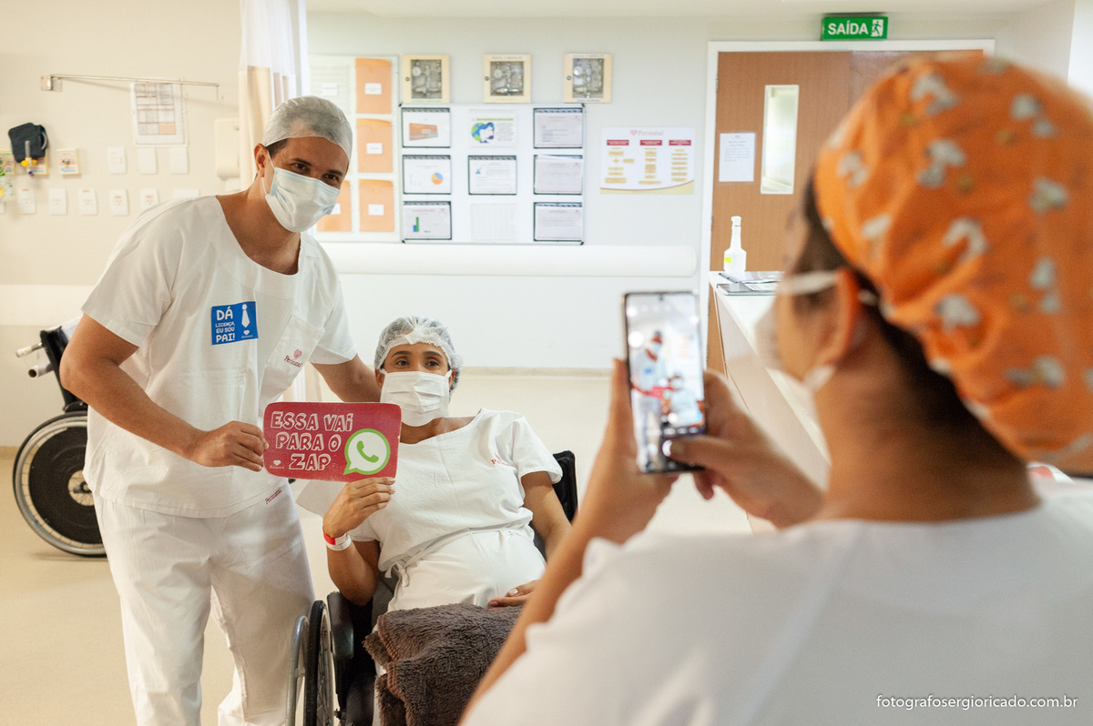 Fotografia dos pais antes do parto na Perinatal da Barra no Rio de Janeiro