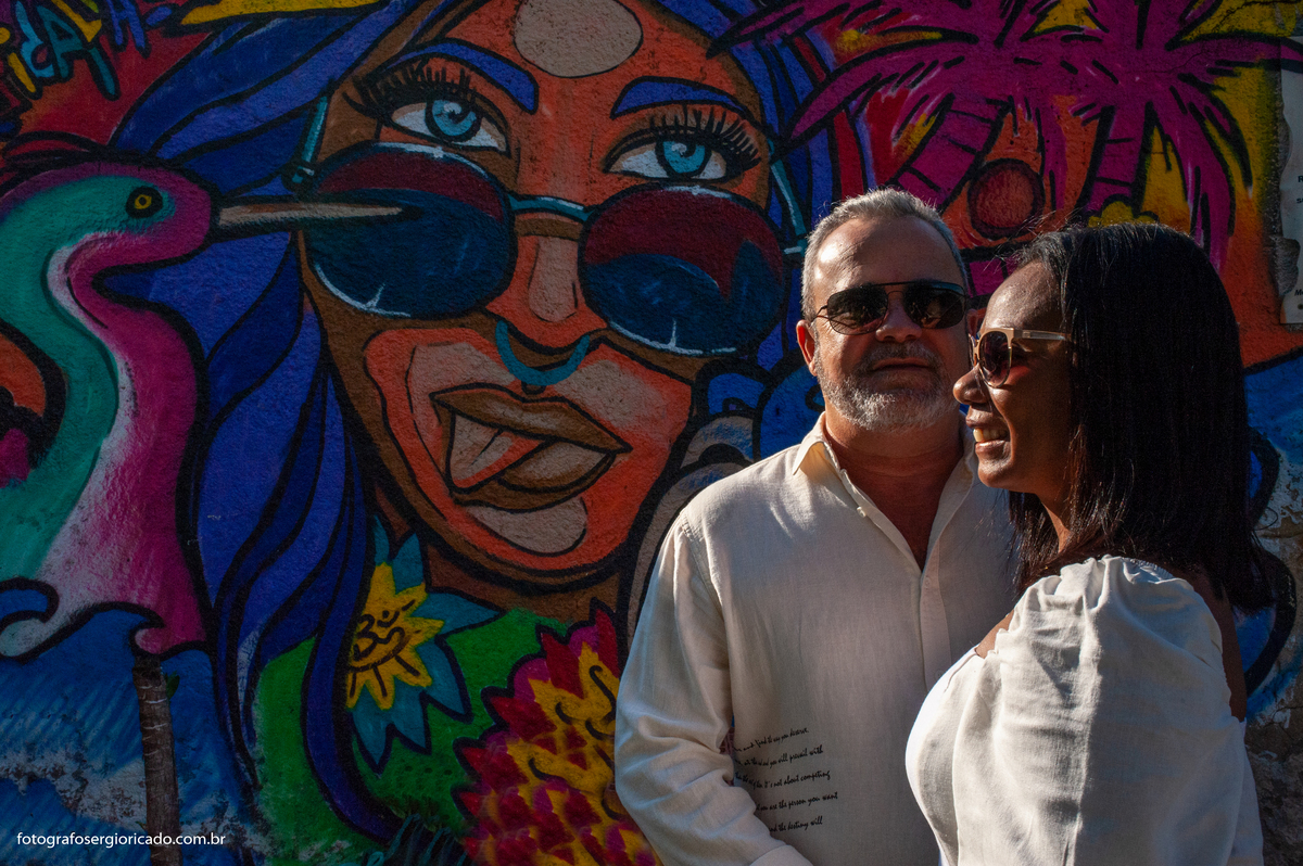Fotografia de ensaio de casal na Ilha da Gigóia na Barra da Tijuca no Rio de Janeiro