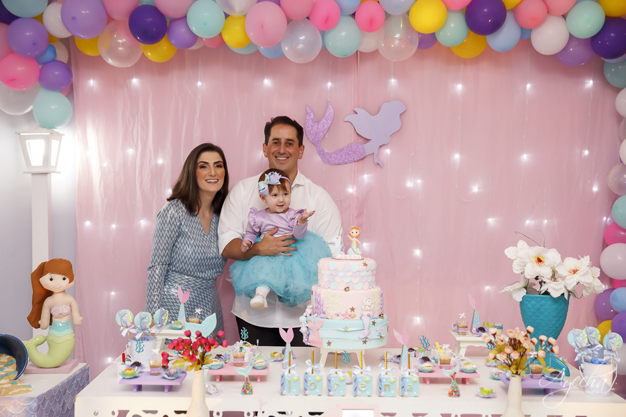 Decoração sereia; fundo do mar, aniversário infantil, aniversario de um ano, deborah ayecha fotografia, fotografia infantil curitiba