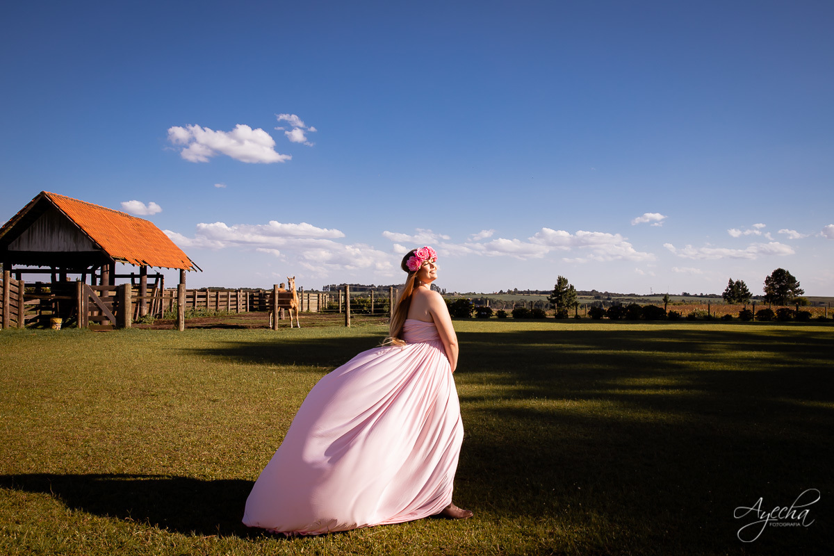 Ensaio debutante coutry, ensaio 15 anos cavalo, ensaio são luiz do purunã, debutar, ensaio princesa; vestido de debutante araucária; ensaio fazenda, 