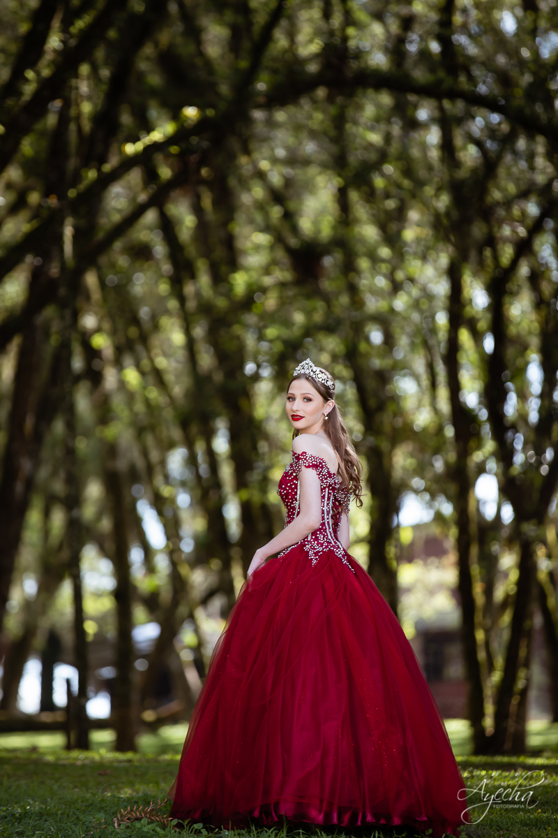 Ensaio de 15 anos; 15 anos Curitiba; Debutante; Chácara ensaio fotográfico Curitiba; Fotografa Piraquara; Vestidos debutante Curitiba; São José dos Pinhais; Quatro Barras; Pinhais; Ensaio Fotográfico; Book 15 anos; Debutar; Festa de Debutante;