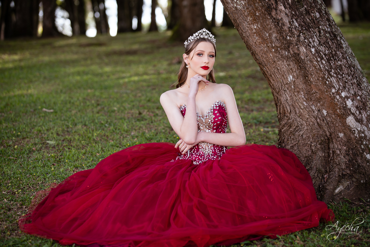 Ensaio de 15 anos; 15 anos Curitiba; Debutante; Chácara ensaio fotográfico Curitiba; Fotografa Piraquara; Vestidos debutante Curitiba; São José dos Pinhais; Quatro Barras; Pinhais; Ensaio Fotográfico; Book 15 anos; Debutar; Festa de Debutante;