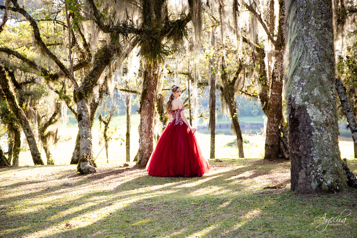 Ensaio de 15 anos; 15 anos Curitiba; Debutante; Chácara ensaio fotográfico Curitiba; Fotografa Piraquara; Vestidos debutante Curitiba; São José dos Pinhais; Quatro Barras; Pinhais; Ensaio Fotográfico; Book 15 anos; Debutar; Festa de Debutante;